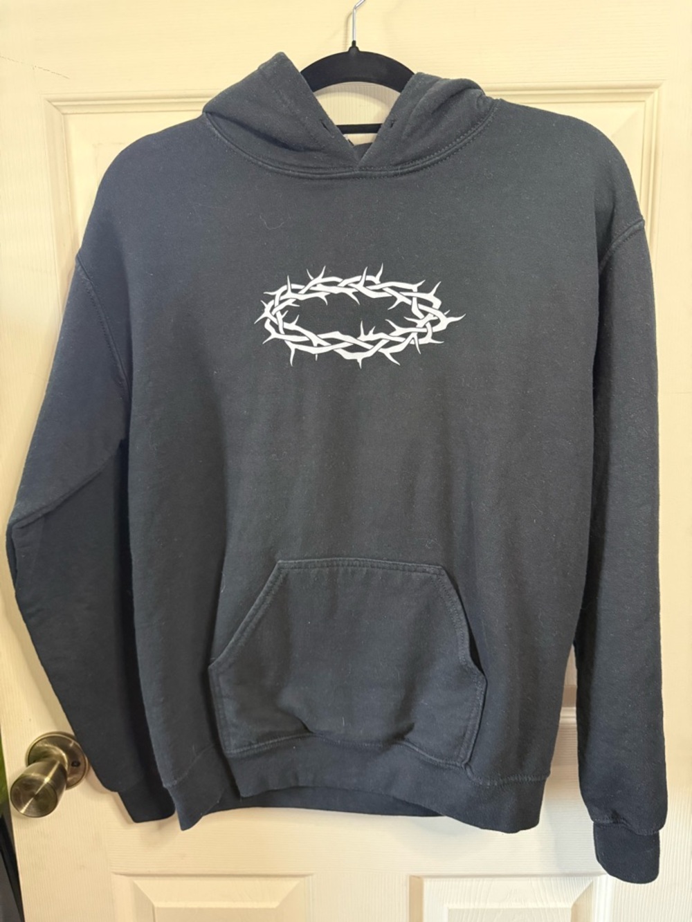 Kendrick Lamar Men's Black Hoodie Mr Morale & The Big Steppers Thorn Crown Sz  S
